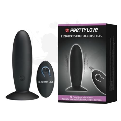 Dilatador anal liso con control remoto y carga USB